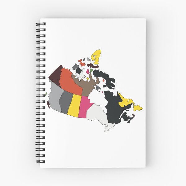 Item preview, Black & Red Provinces Canada Map - Colourful Provinces Line Art designed and sold by iampaulmorris.