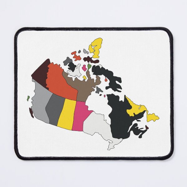 Item preview, Black & Red Provinces Canada Map - Colourful Provinces Line Art designed and sold by iampaulmorris.