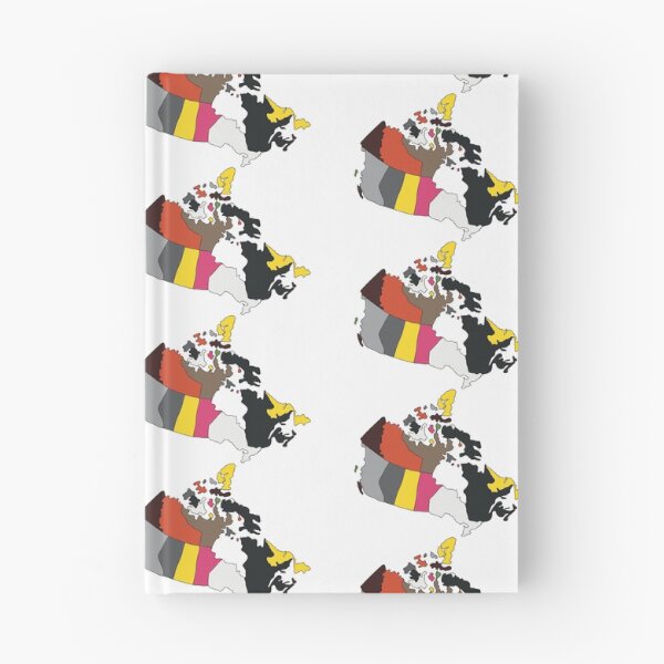 Item preview, Black & Red Provinces Canada Map - Colourful Provinces Line Art designed and sold by iampaulmorris.