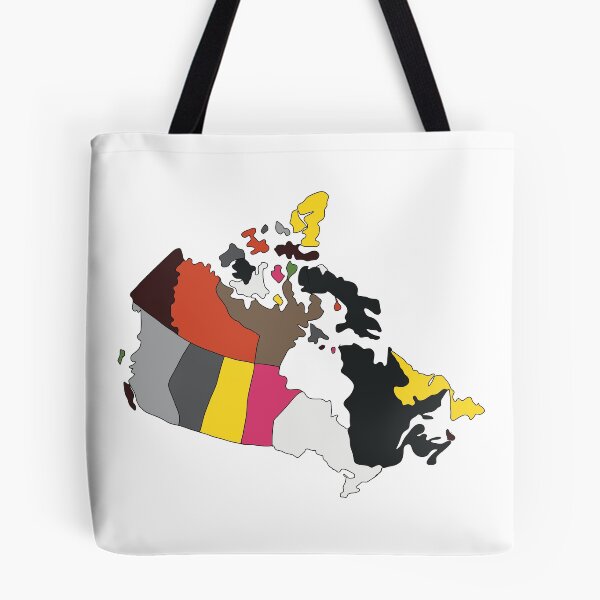 Item preview, Black & Red Provinces Canada Map - Colourful Provinces Line Art designed and sold by iampaulmorris.
