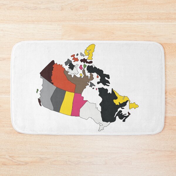 Item preview, Black & Red Provinces Canada Map - Colourful Provinces Line Art designed and sold by iampaulmorris.