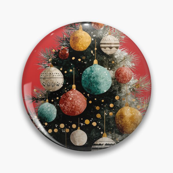 Item preview, Rustic Watercolor Christmas Tree with Colorful Ornaments designed and sold by colorful-white.