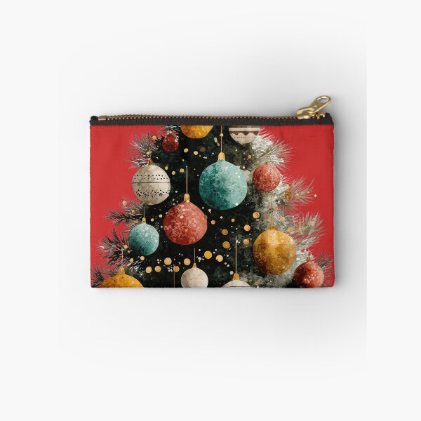 Item preview, Rustic Watercolor Christmas Tree with Colorful Ornaments designed and sold by colorful-white.