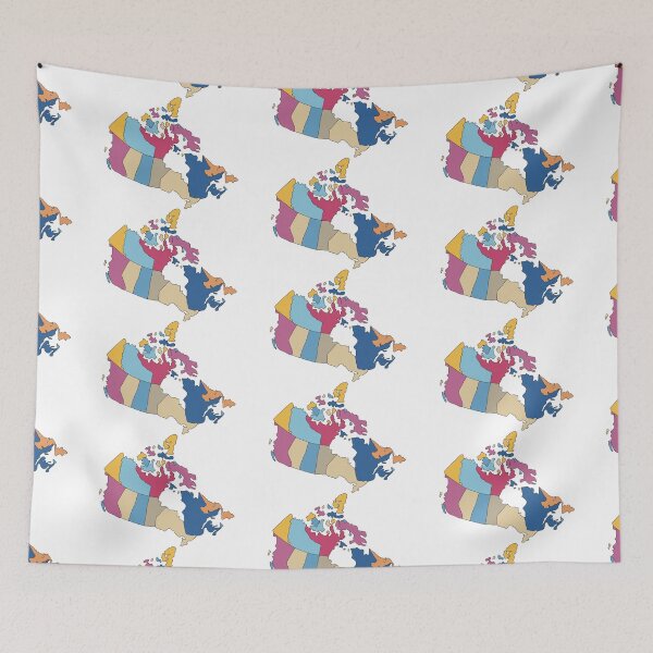 Item preview, Multicolour Provinces Canada Map - Colourful Provinces Line Art designed and sold by iampaulmorris.