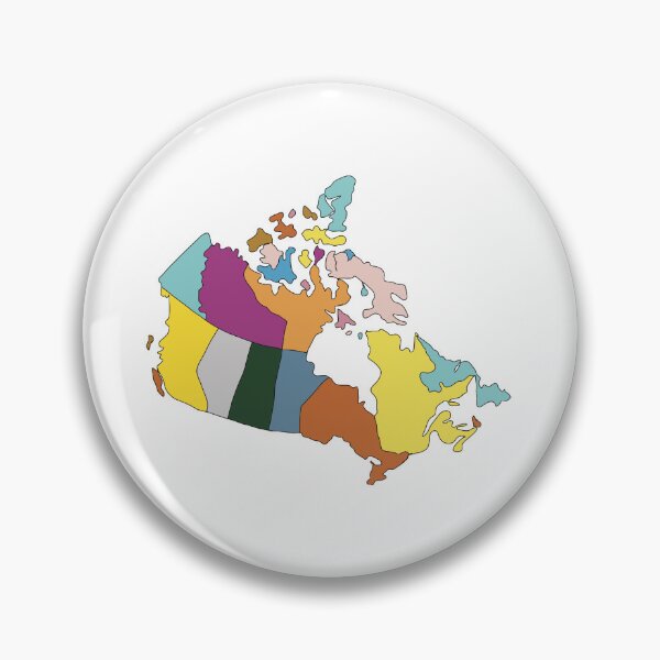 Item preview, Yellow & Blue Provinces Canada Map - Colourful Provinces Line Art designed and sold by iampaulmorris.
