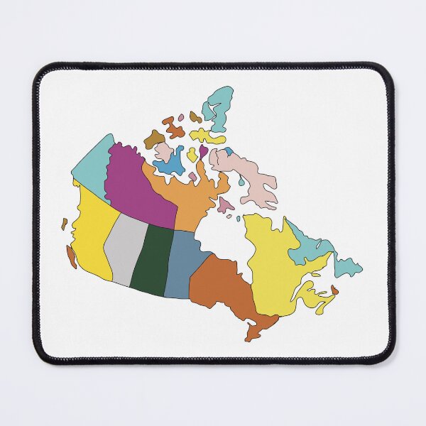 Item preview, Yellow & Blue Provinces Canada Map - Colourful Provinces Line Art designed and sold by iampaulmorris.