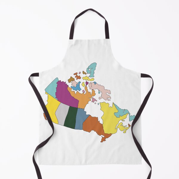 Item preview, Yellow & Blue Provinces Canada Map - Colourful Provinces Line Art designed and sold by iampaulmorris.