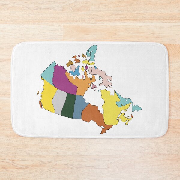 Item preview, Yellow & Blue Provinces Canada Map - Colourful Provinces Line Art designed and sold by iampaulmorris.