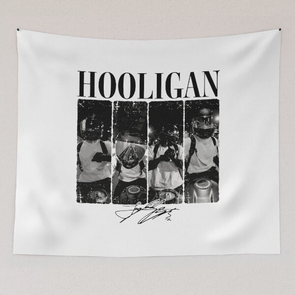 Item preview, HOOLIGAN Motorcycle Helmet Crew Streetwear designed and sold by SoldanSuni.