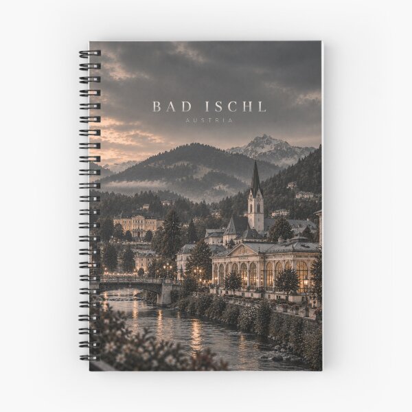 Item preview, Bad Ischl Cinematic Monochrome City Artwork designed and sold by MichaeIRellov.