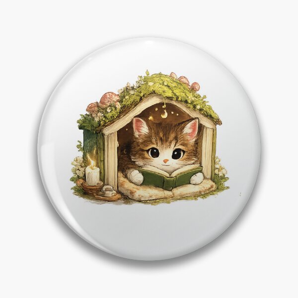 Item preview, CUTE CAT READING BOOK IN HOUSE. designed and sold by ZANU creativity.