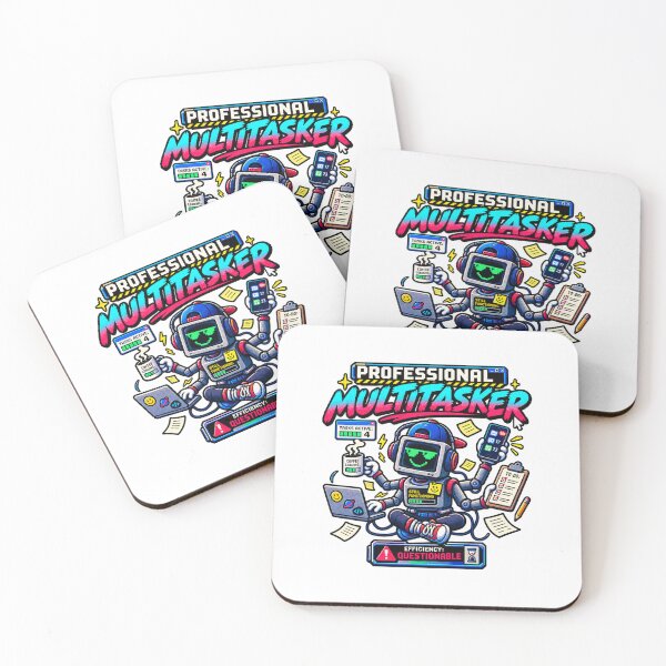 Item preview, Professional Multitasker – Retro Pixel Work Humor designed and sold by Mad Factory Designs.