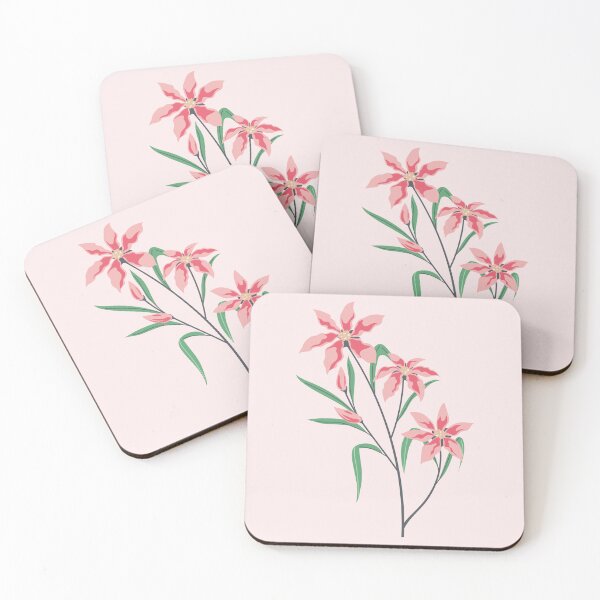 Item preview, Soft Pink Star Flowers on Graceful Green Stems designed and sold by connorfriesen.