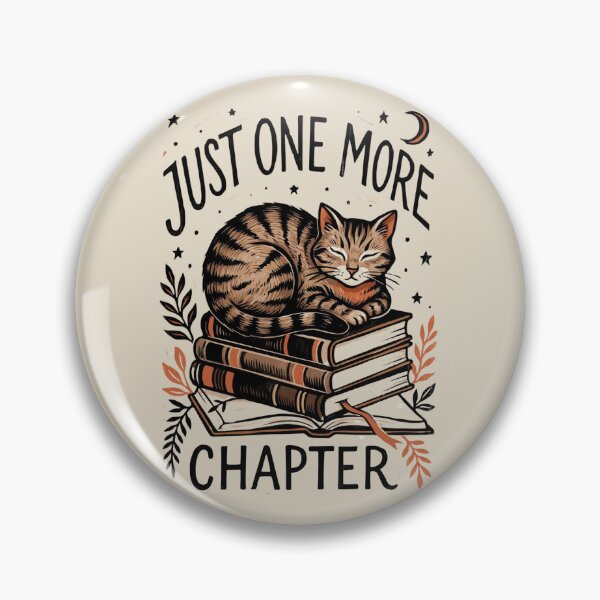 Item preview, Just One More Chapter Cozy Cat Book Lover Linocut Art designed and sold by Design_Your_Day.