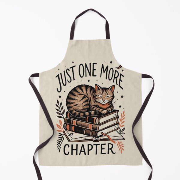Item preview, Just One More Chapter Cozy Cat Book Lover Linocut Art designed and sold by Design_Your_Day.