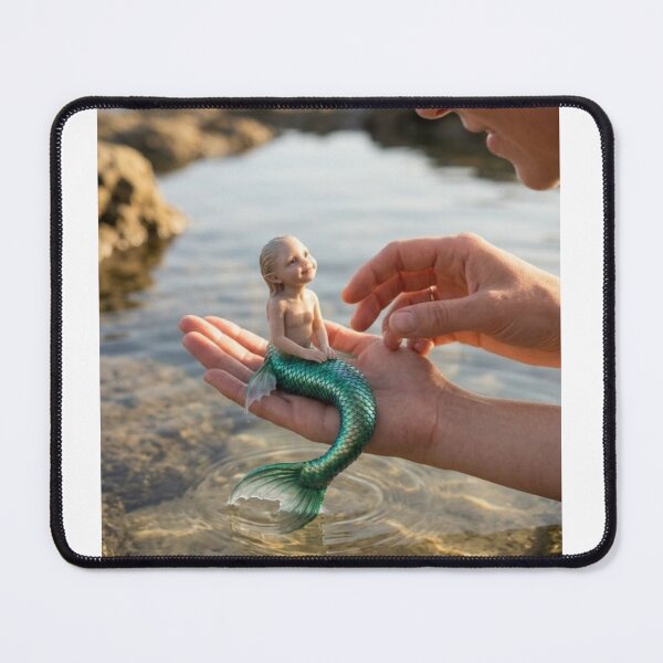 Item preview, Magical Baby Mermaid in a Mother’s Hands – Ocean Fantasy & Mermaid Love designed and sold by Bhaskar Digital Art.