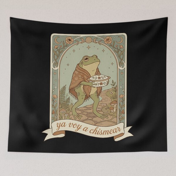Item preview, Funny Frog Ya Voy A Chismear Spanish Cottagecore Mystical designed and sold by Trippy-Toad.