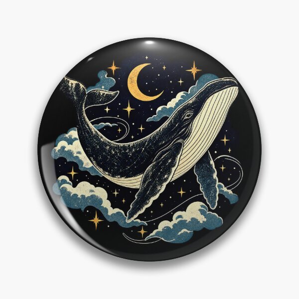 Item preview, Celestial Whale – Surreal Cosmic Night Illustration designed and sold by Dogandesighn.