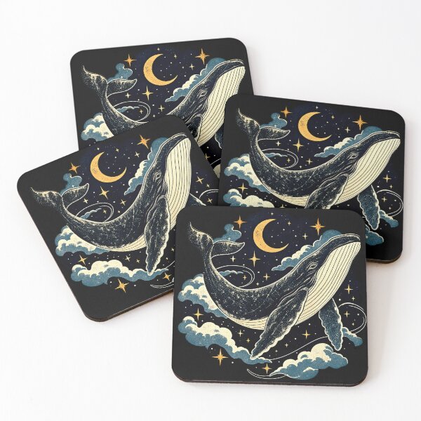 Item preview, Celestial Whale – Surreal Cosmic Night Illustration designed and sold by Dogandesighn.