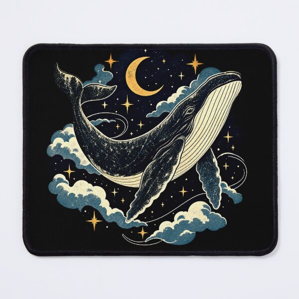 Item preview, Celestial Whale – Surreal Cosmic Night Illustration designed and sold by Dogandesighn.