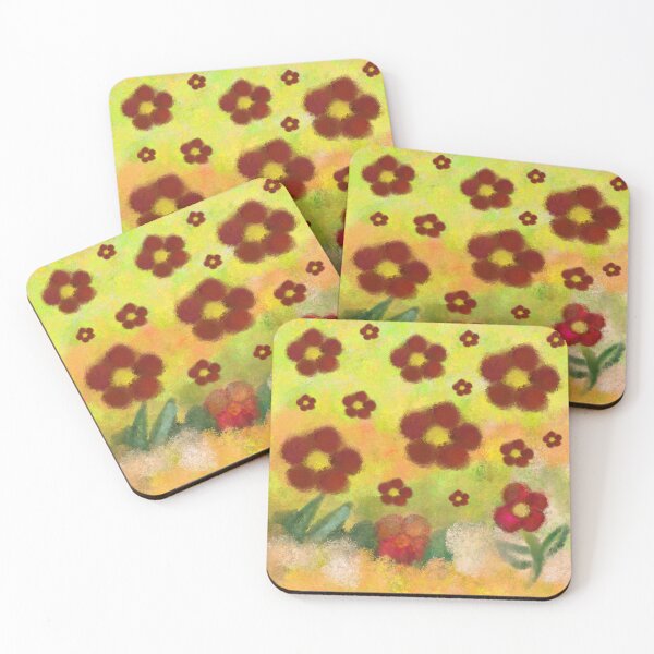 Item preview, Cute Vintage Red Floral Garden Pattern⁠ designed and sold by IO Soul Spaces.