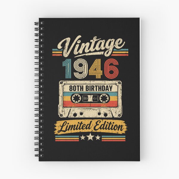 Item preview, Vintage 1946 80th Birthday Cassette Tape Retro designed and sold by Moizento.