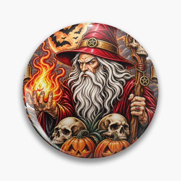 Item preview, Dark Halloween Warlock Fantasy - The Forbidden Fire designed and sold by Erin-Hurt.