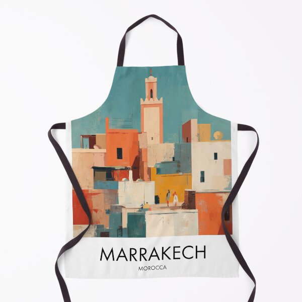 Item preview, Marrakech – Pastel City Skyline Travel Print, Morocco designed and sold by MarkedArtPrints.