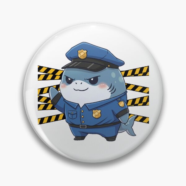 Item preview, Cute Police Shark designed and sold by Nature's Chibis.