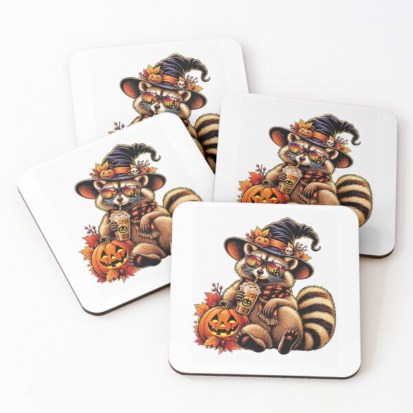 Item preview, Halloween Raccoon Drinking Coffee Spooky Raccoon Lover designed and sold by Byhergawaa.