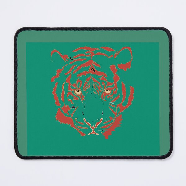 Item preview, Green & Red Tiger Face - Bold Two-Tone Pop Art designed and sold by iampaulmorris.