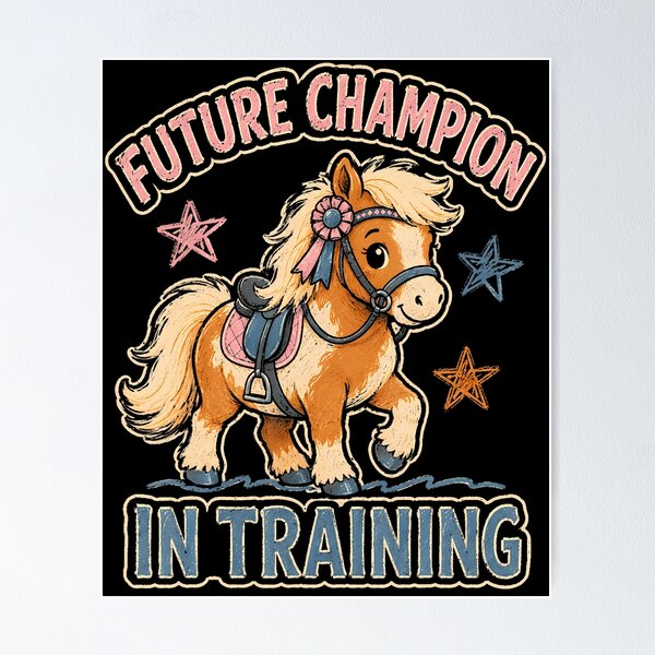 Item preview, Future Champion In Training Kids Equestrian Art designed and sold by Trippy-Toad.
