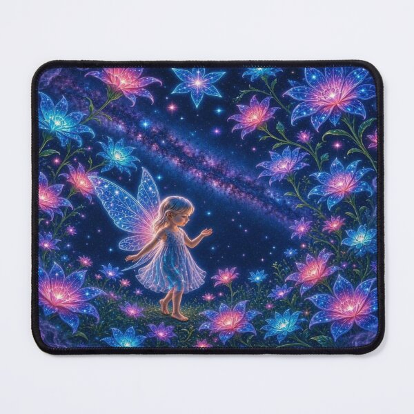 Item preview, Cosmic Fairy Garden - Neon Mystical Pixie Dream designed and sold by Breezes-of-Ida.