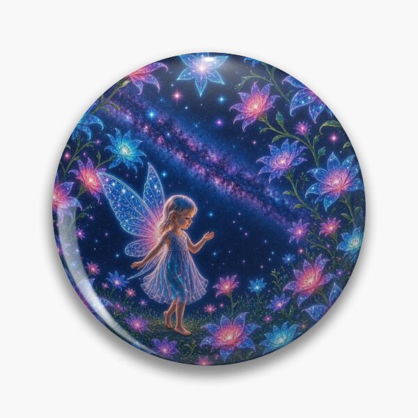 Item preview, Cosmic Fairy Garden - Neon Mystical Pixie Dream designed and sold by Breezes-of-Ida.