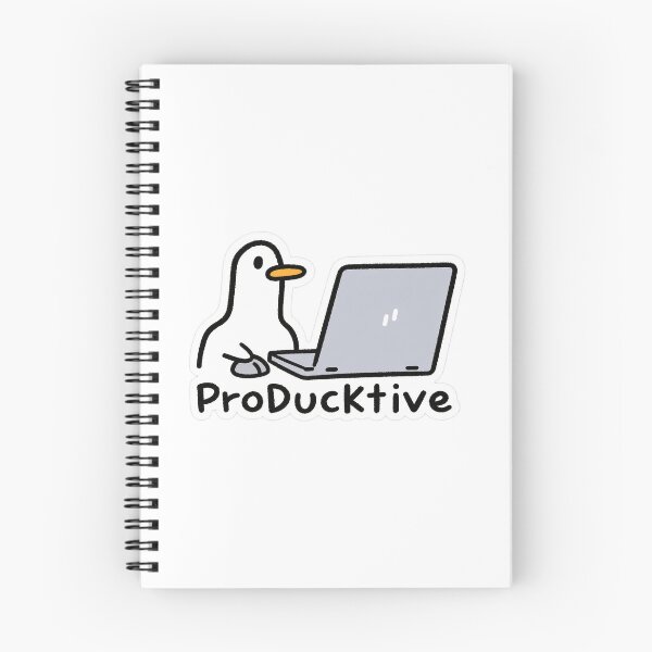 Item preview, ProDucktive – Funny Duck Laptop Work Sticker designed and sold by commonroomuk.