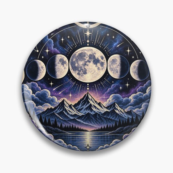 Item preview, Moon Phases Mystical Lunar Celestial Night Sky Design designed and sold by A Light Worker.