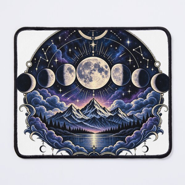 Item preview, Moon Phases Mystical Lunar Celestial Night Sky Design designed and sold by A Light Worker.
