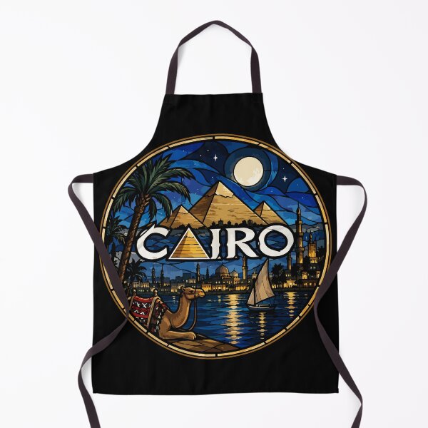 Item preview, Cairo Egypt Piramids Stained Glass Art Travel designed and sold by TomFrontierArt.
