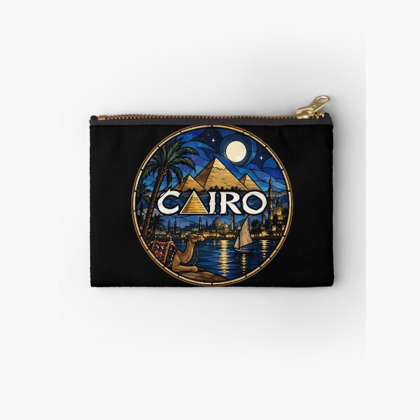 Item preview, Cairo Egypt Piramids Stained Glass Art Travel designed and sold by TomFrontierArt.