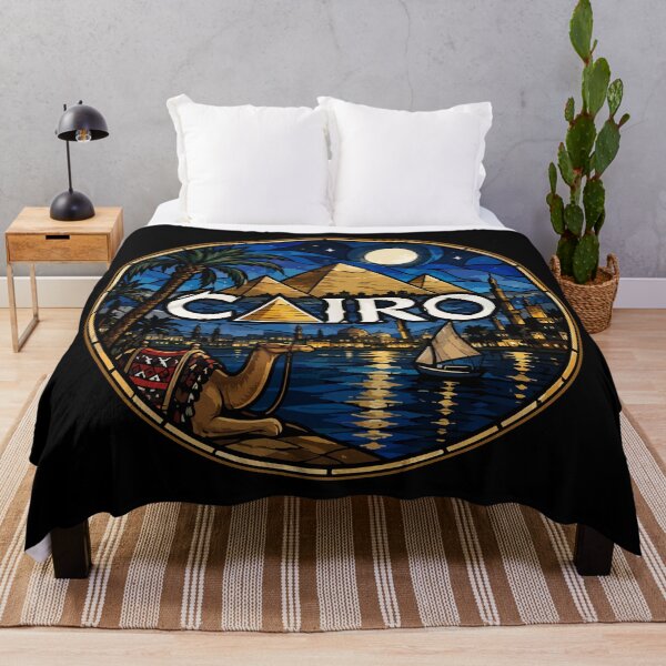 Item preview, Cairo Egypt Piramids Stained Glass Art Travel designed and sold by TomFrontierArt.