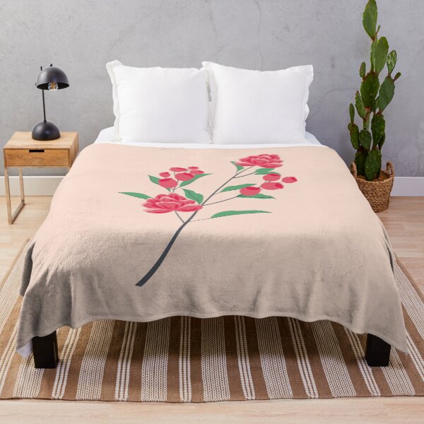 Item preview, Elegant Pink Blossoms with Decorative Green Foliage designed and sold by connorfriesen.