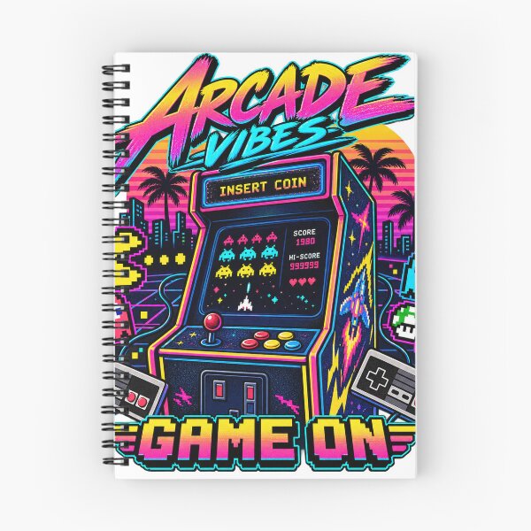 Item preview, Retro Gaming Arcade Neon 1980s Nostalgic Design designed and sold by A Light Worker.