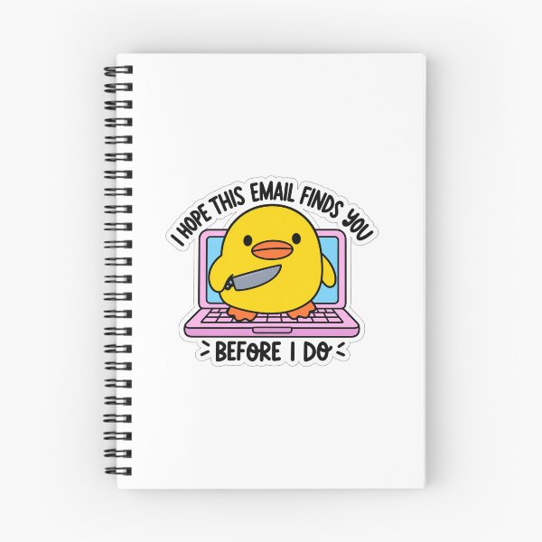 Item preview, I Hope This Email Finds You Before I Do – Funny Office Duck Sticker designed and sold by commonroomuk.