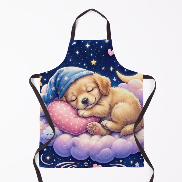 Item preview, Sweet Dreams Sleeping Puppy – Cute Kawaii Dog Under the Moon & Stars designed and sold by MoodLay.