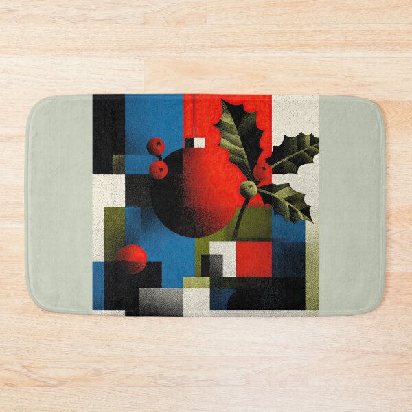 Item preview, Mid Century Geometric Christmas Ornament with Holly designed and sold by colorful-white.