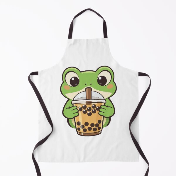 Item preview, Cute Frog Cartoon with Bubble Tea  designed and sold by stylishdzign.