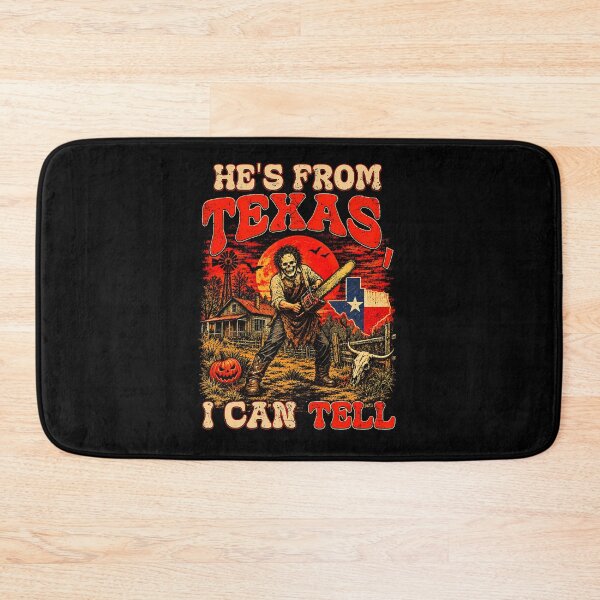 Item preview, He'S From Texas I Can Tell Chainsaw Horror Halloween designed and sold by Trippy-Toad.