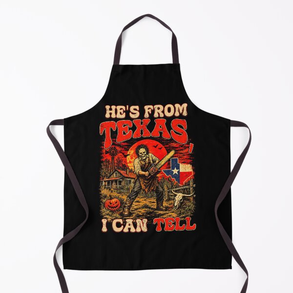 Item preview, He'S From Texas I Can Tell Chainsaw Horror Halloween designed and sold by Trippy-Toad.