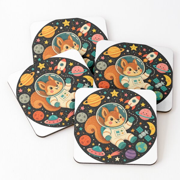 Item preview, Wall Art - Postcard - #8 - Astronaut Squirrel Adventure designed and sold by ForeverPrintsOK.