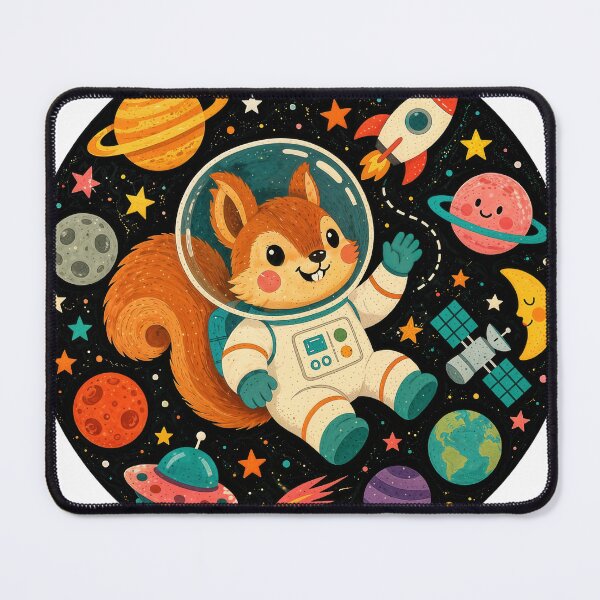 Item preview, Wall Art - Postcard - #8 - Astronaut Squirrel Adventure designed and sold by ForeverPrintsOK.